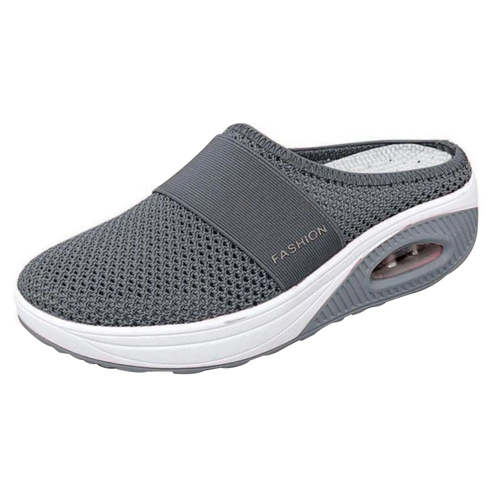 Women Air Cushion Slip On Walking Shoes Breathable Knit Sneakers Lightweight Comfortable Casual Shoes Walking Footwear