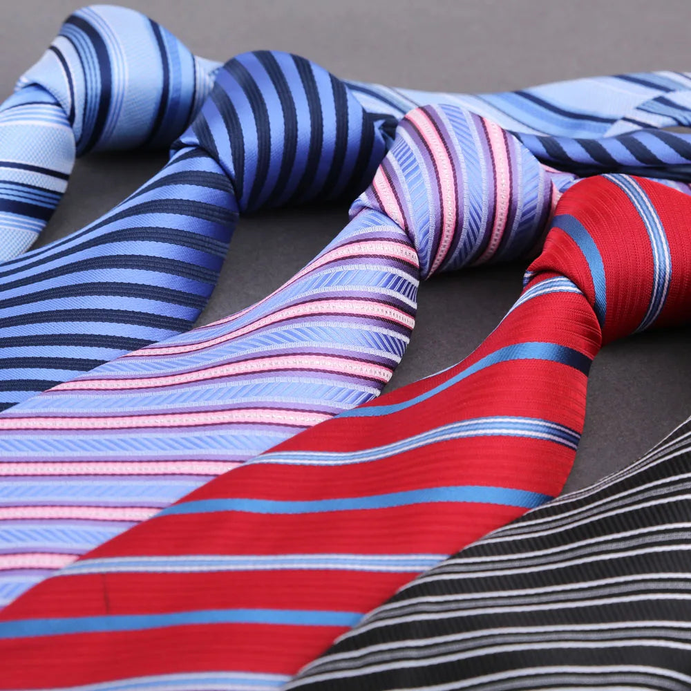 Men Ties Classic Business Necktie Stripes Tie for Man Gifts Neck Tie for Daily Wear Wedding Party Accessories