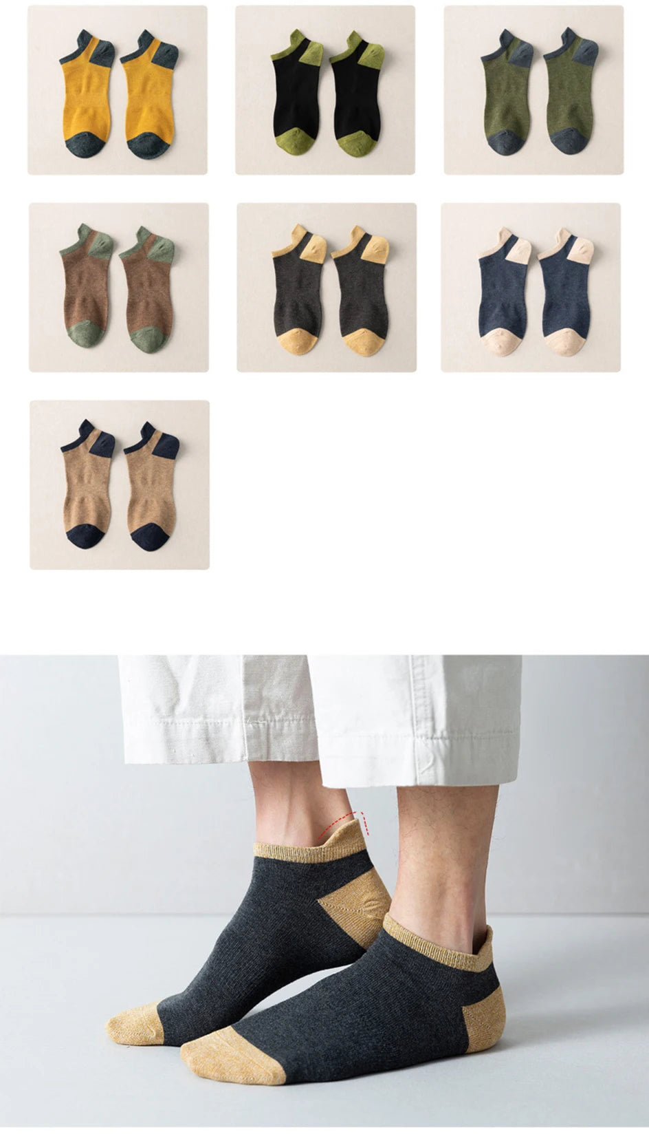 5 Pairs High Quality Cotton Men Short Socks Breathable Casual Spring Summer Crew Ankle Low-Cut Fashion Non-slip Sock for Male