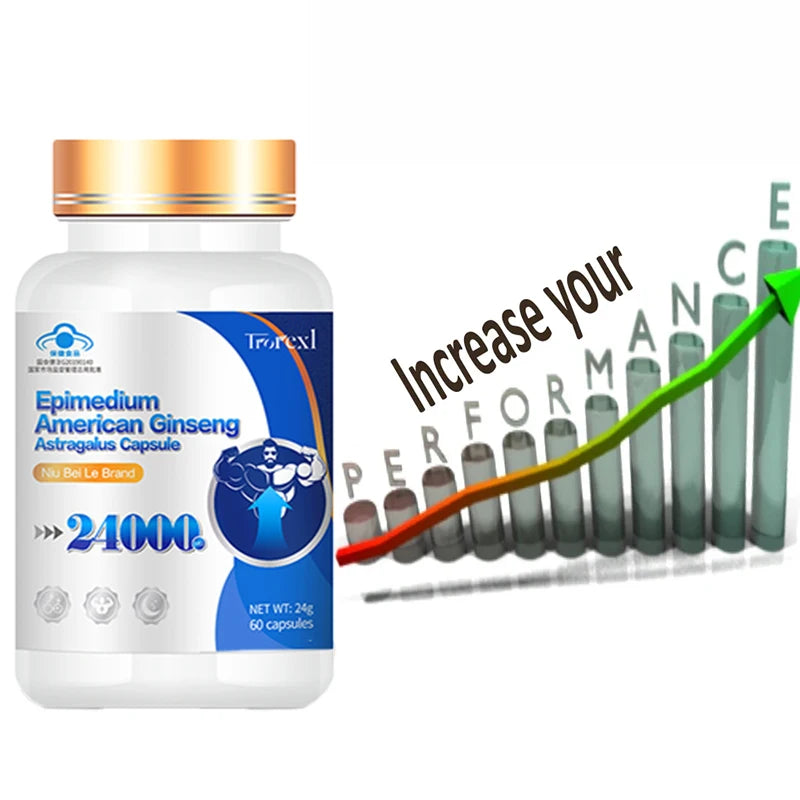 Extra Strength Supplement with Epimedium & Panax Ginseng Extract, Male Enhancing Supplement Supports Improve Male Energy Levels