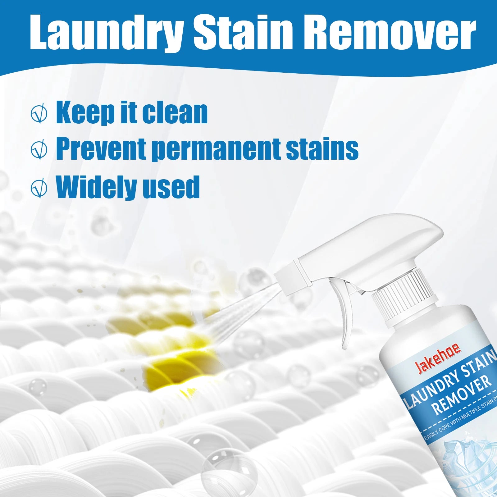 Clothes cleaner; Laundry detergent for cleaning and removing stubborn stains, oil stains, and yellowing; dry cleaning agent