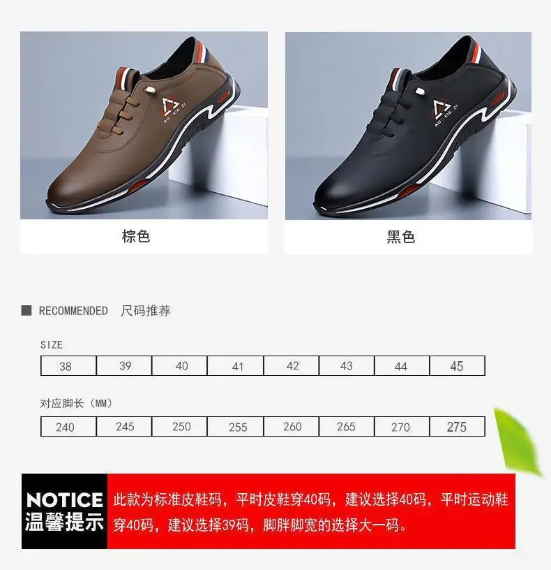 Men's Shoes Fashion Soft Soled Men Casual Shoes British Style Formal Shoes Breathable Lace-Up Bottom Light Sneakers Male Size