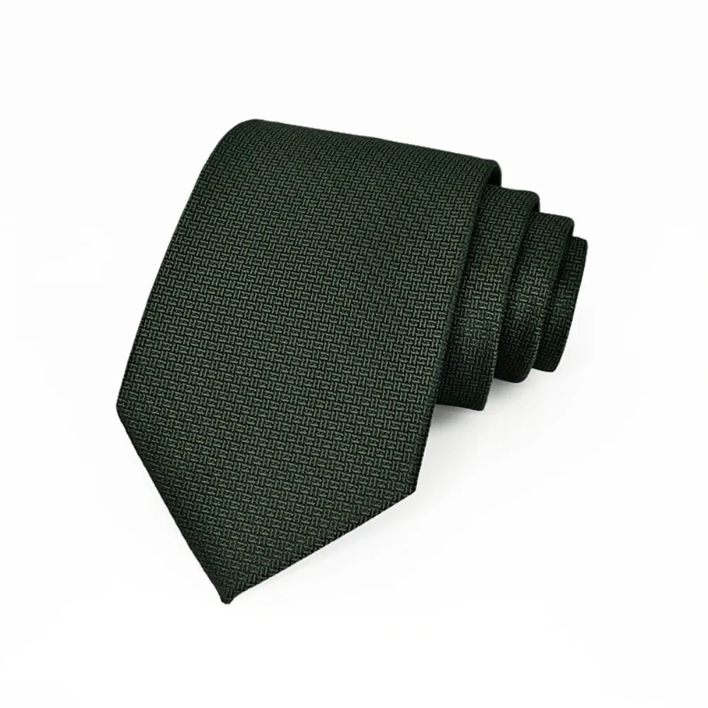 8cm Width Striped Neck Ties Solid Color Trendy Gentlemen Mens Necktie Black Gray Elegant Men's Wedding Tie Clothing Accessories