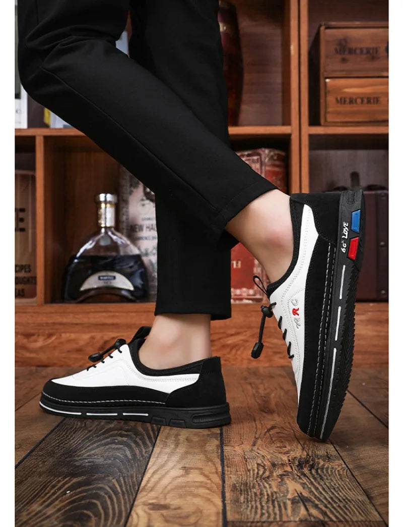 High-quality Men Shoes Breathable Leather Casual Shoe Fashion Business Soft Bottom Shoes for Men Large Size39-48Zapatos Casuales