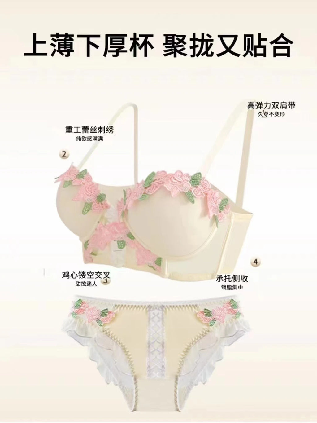 MOYISU London Anime Bralette - Delicate Wireless Bra for Set Teens, Japanese Summer Lingerie Small Bust Close-Fit Subtle Allure