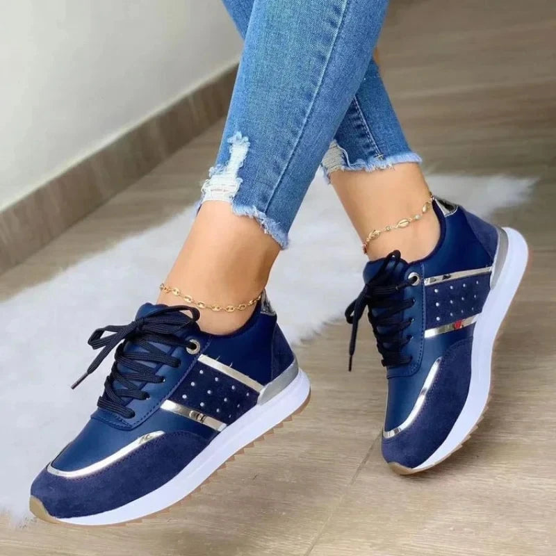 Women's Shoes Fashion Womens Sneakers Comfortable Platform Casual Shoes Breathable Vulcanized Shoes Lace Up Zapatillas De Mujer