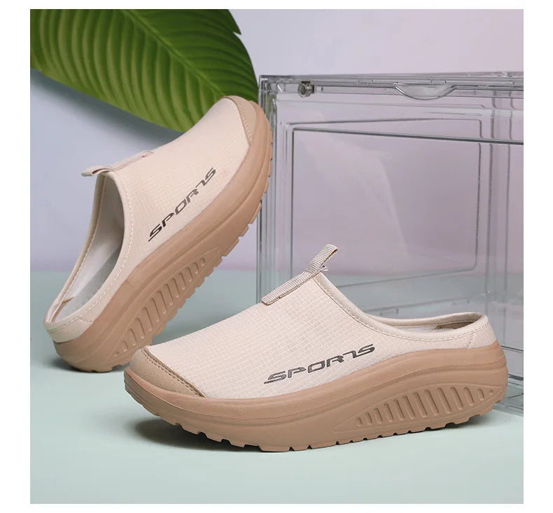 Men's and Women's Walking Shoes Lightweight and Comfortable Platform Wheels Slippers Cheap Breathable Casual Flat Shoes 2025