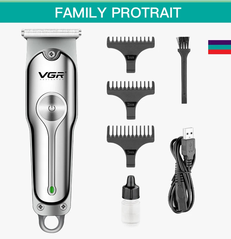VGR  071 T-blade cutting machine barber rechargeable professional hair clipper trimmer for men cordless