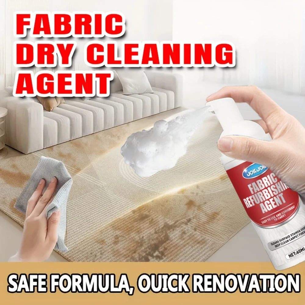 1 x 60ml Professional Fabric & Upholstery Cleaner Spray | Deep Cleaning Solution for Carpets, Sofas & Car Interiors, Removes Sta