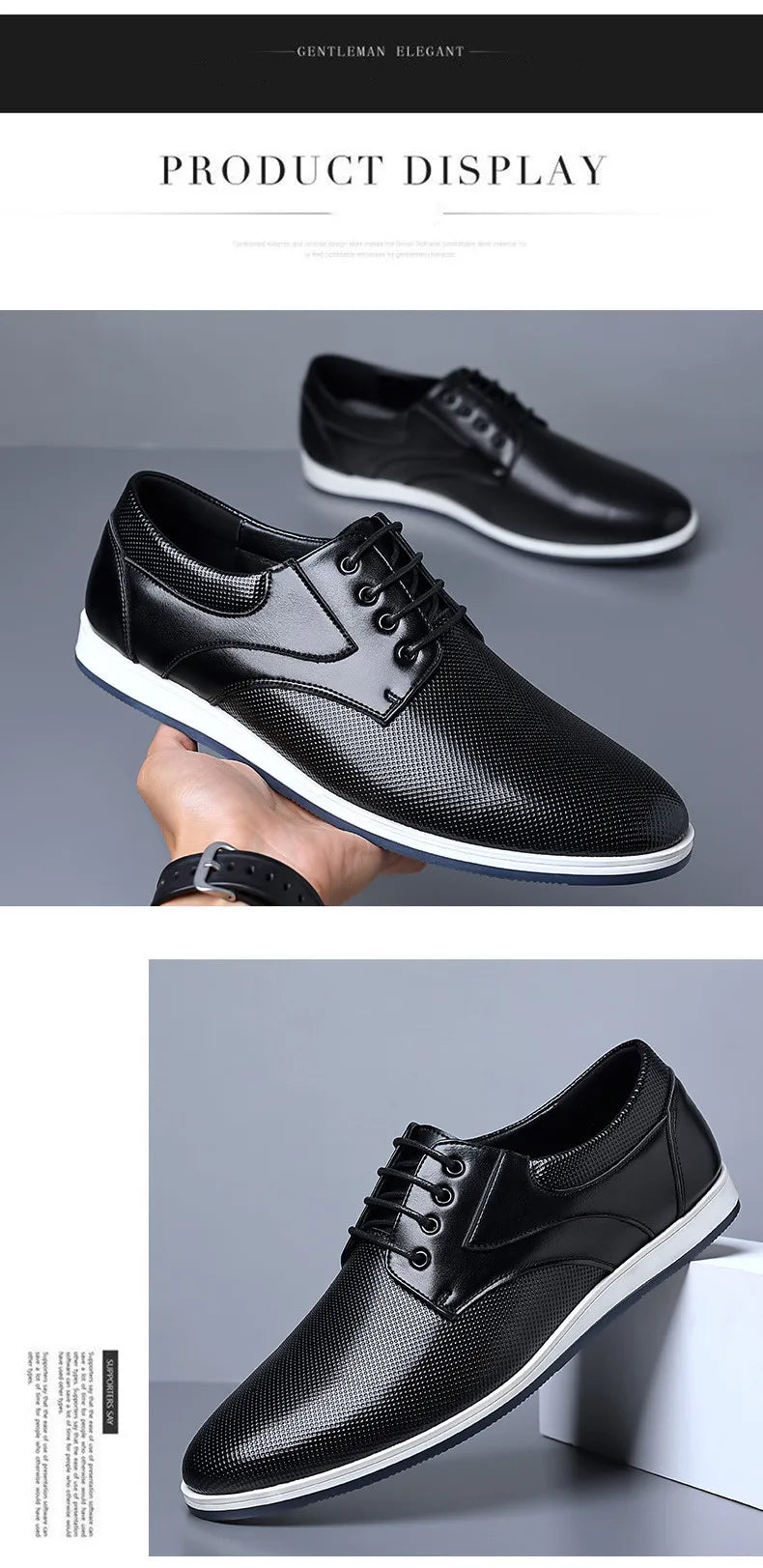 Dress Shoes for Men Genuine Leather Business Formal Oxfords Footwear Quality Leather Loafers Zapatos Hombre Man Wedding Shoes