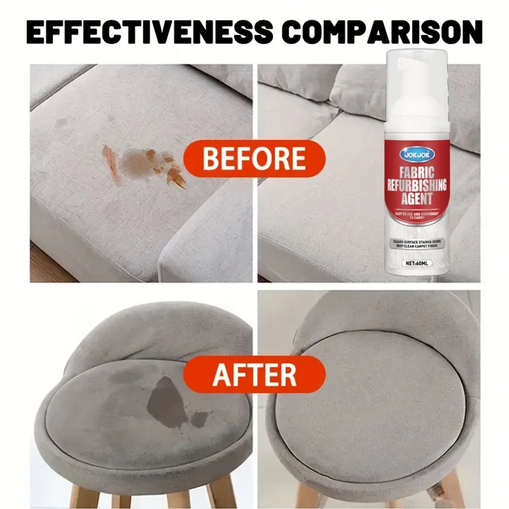 1 x 60ml Professional Fabric & Upholstery Cleaner Spray | Deep Cleaning Solution for Carpets, Sofas & Car Interiors, Removes Sta