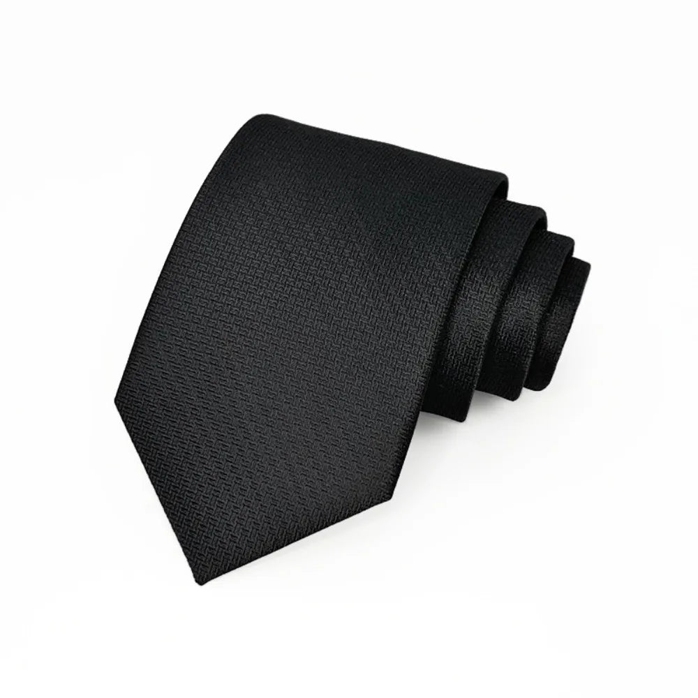 8cm Width Striped Neck Ties Solid Color Trendy Gentlemen Mens Necktie Black Gray Elegant Men's Wedding Tie Clothing Accessories
