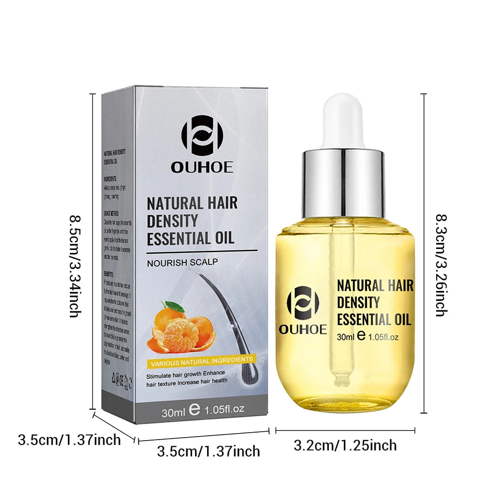 Natural Hair Growth Essential Oil Ginger Essence Hair Regrowth Thicken Hair Treatment Anti Hair Loss Gift Set For Men Women