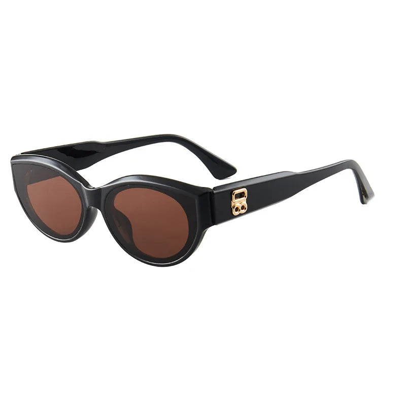 Fashion Cat Eye Sun Glasses for Women Classic Vintage Sunglasses Summer Uv Protection Female Black Eyewear Shades Eyeglasses