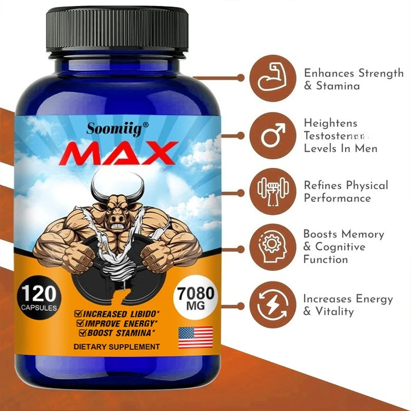 Male Supplement - Support Men Healthy Enhancing Long Lasting Powerful Supplement Capsules