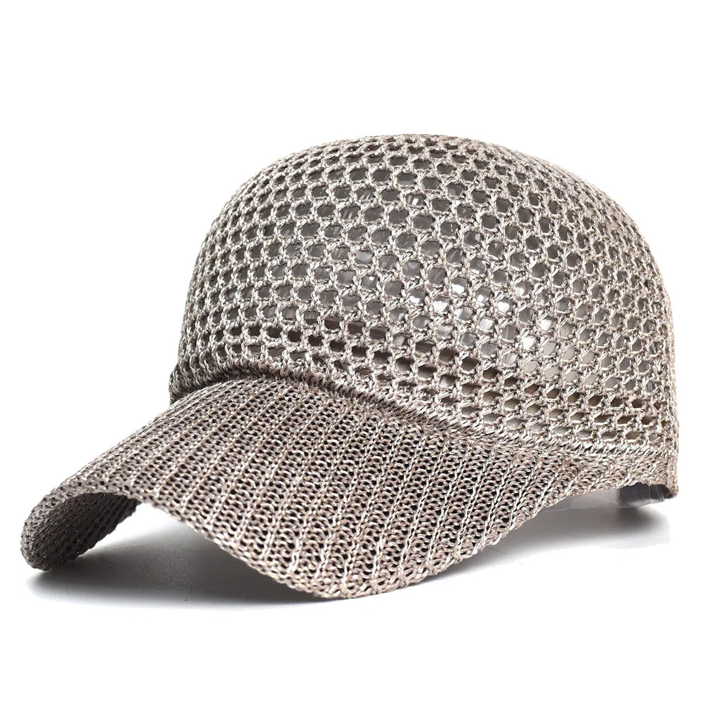 Men Fishing Hat Summer Full Mesh Baseball Cap Unisex Trucker Cap Trucker Caps Quick Dry Golf Running Hat Adjustable Snapback Hat