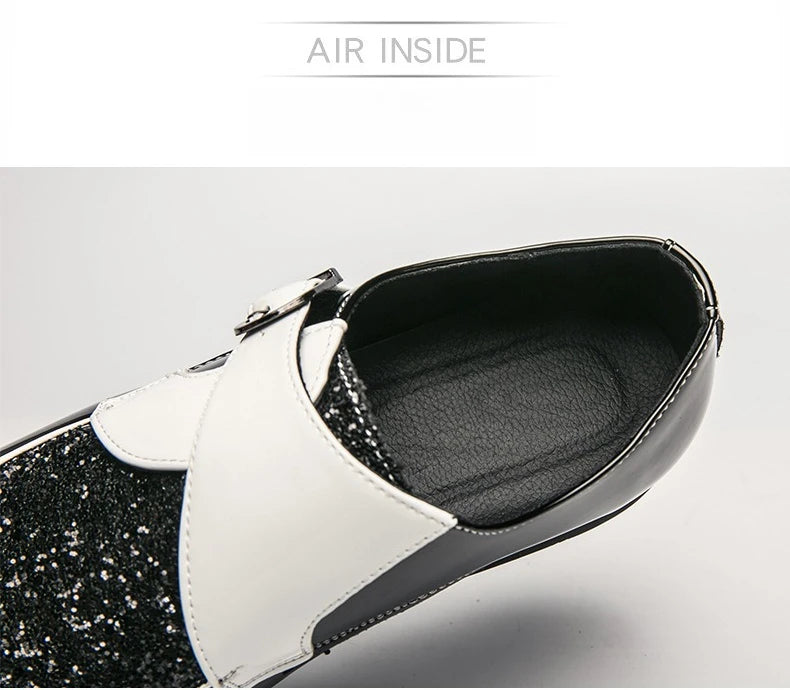 Luxury Men's Leather Shoes High Quality Gold Dress Shoes for Men Italian Brand Oxford Shoes Fashion Big Size Party Wedding Shoe
