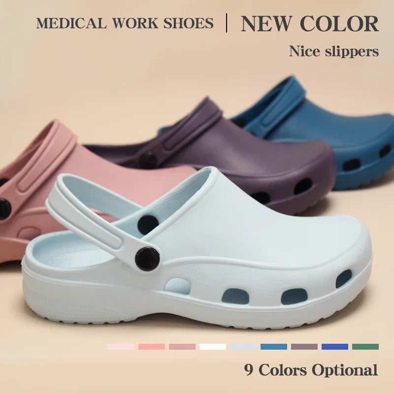 Professional Scrubs Clogs Ultra Light Nurse Work Shoes Anti Slip Pediatric Slippers Breathable Dentist Nursing Shoes 5X03-04