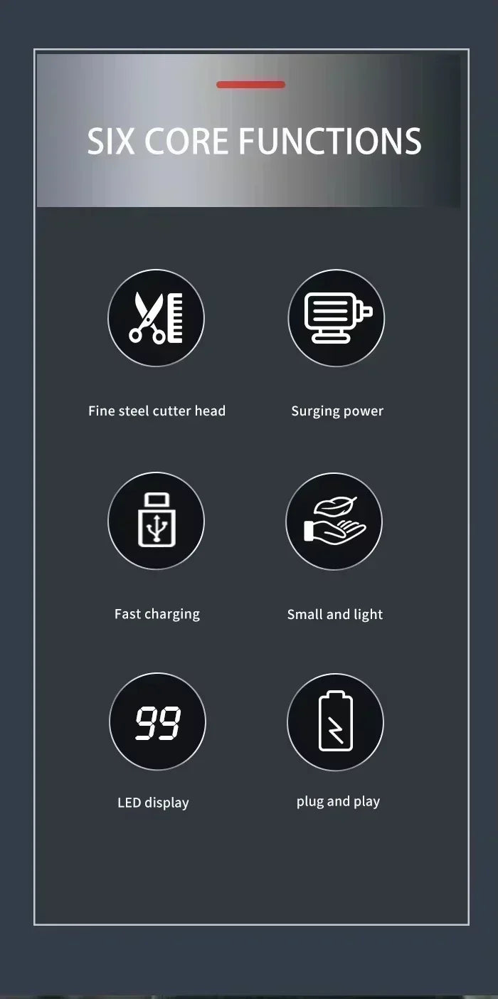 Kemei Hair Clippers Beard Clipper Rechargeable Men's Shaver Electric Hair Trimmer Kit Men KM-2628 KM-678 KM-2024 Hair Clipper