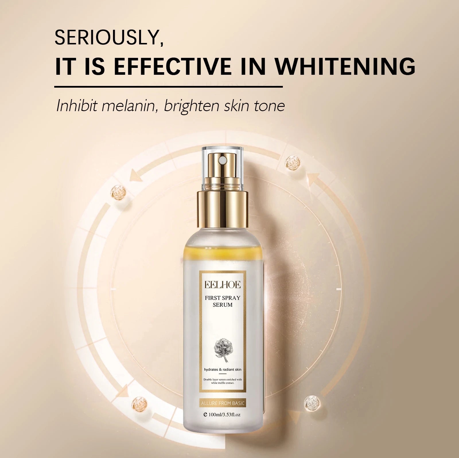 Facial Serum White Truffle Moisturizing Spray Melanin Correcting Glow Serum Fade Dark Spot Shrink Pores Brightening Skin Care