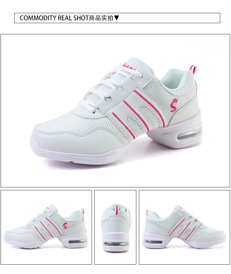Dancing Shoes For Women Sports Feature Modern Jazz Dance Shoes Soft Outsole Breath Dance Shoes Female Waltz Sneakers Wholesale