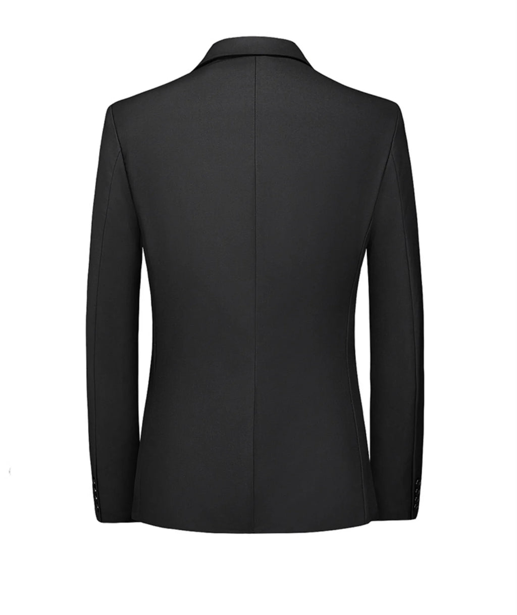 Mens Suit Set Two Piece Business Formal Wear Korean Slim Fit Groom Groomsmen Wedding Tuxedo