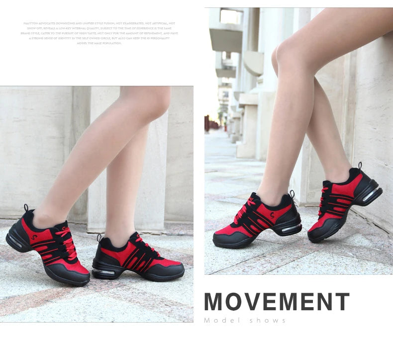 Dancing Shoes For Women Sports Feature Modern Jazz Dance Shoes Soft Outsole Breath Dance Shoes Female Waltz Sneakers Wholesale