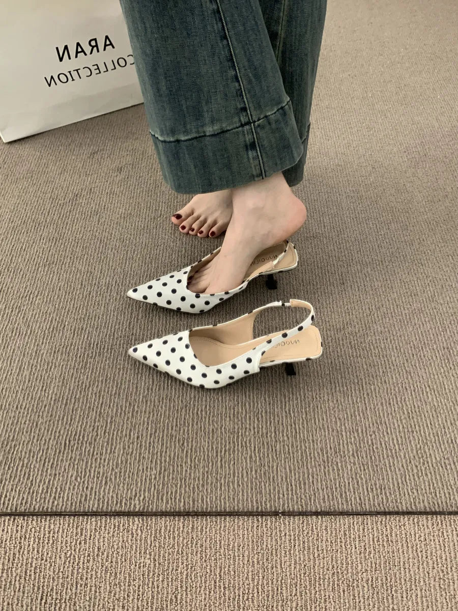 Women Pointed Toe High Heels Shoes Sexy Sandals Summer Fashion Slippers 2026 Elegant Dress Slingback Shoes Walking Slides Woman