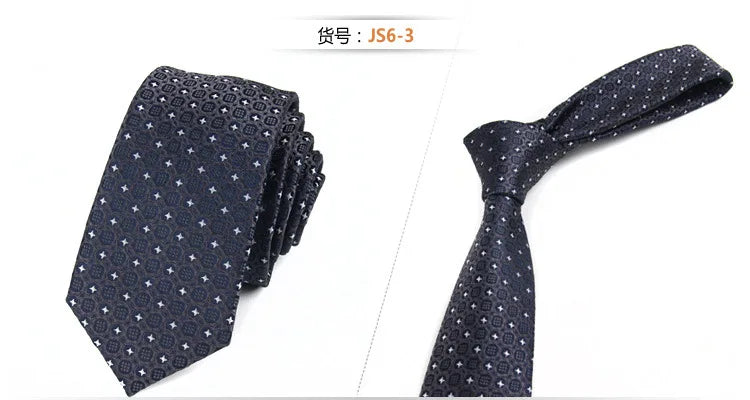 Fashion Ties for Men Accessories 6cm Fashion Business Wedding Classic Silk Tie Blue Black Red Men's Skinny Narrow Retro Necktie