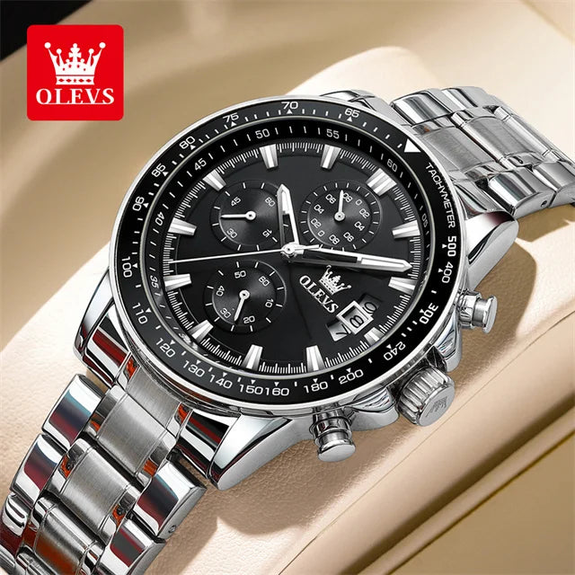OLEVS Top Men's Watches Luxury Waterproof Luminous Classic Quartz Wrist Watch for Men Chronograph STOP WATCH Sports Man Watch