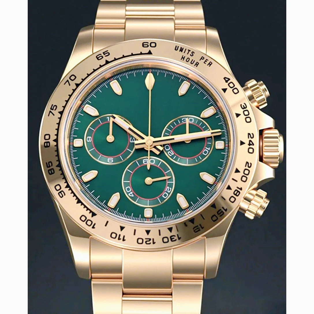 High-quality stainless steel men's luxurious wristwatch with mechanical movement, suitable for business wear.
