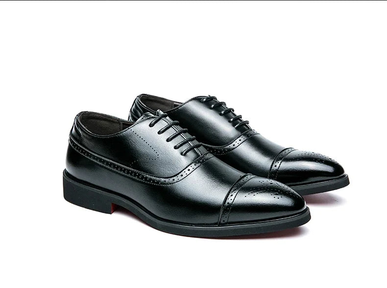 Luxury Men Dress Shoes Fashion Casual Business Shoes Retro Party Banquet Shoes for Men Carved Lace-up Brogue Wedding Shoe Size48
