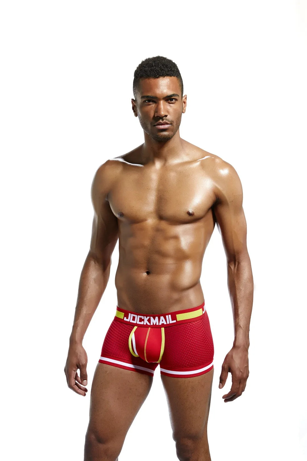 JOCKMAIL Men Underwear Boxes Mesh Quick Drying Ice Silk Breathable Youth Fashion Calzoncillos Sexy Am Gosteren Killer Sansursuz