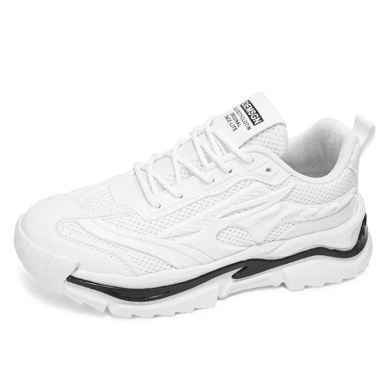 Men's Shoes Sports Shoes Fashionable and Casual Autumn Breathable Black Running Shoes Platform Comfortable Dad Shoes Tide