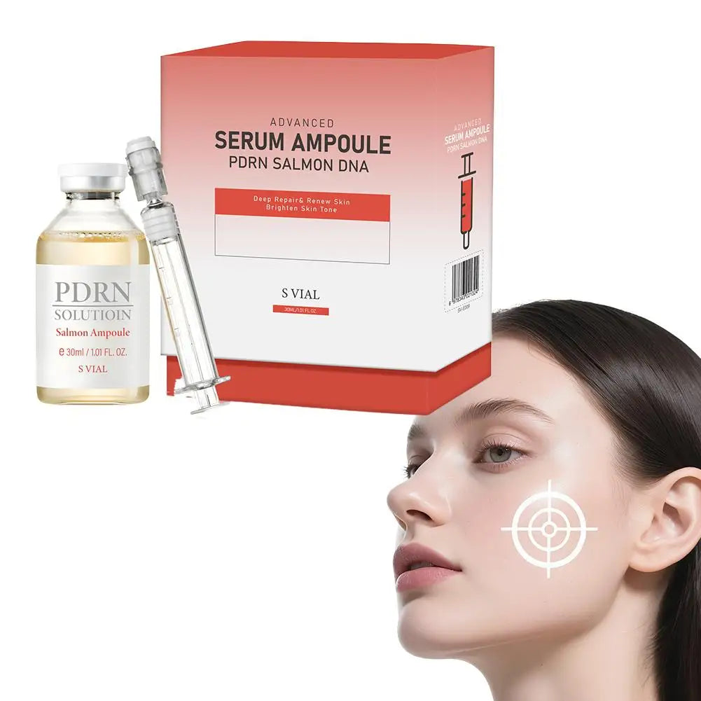 Facial Essence Deep Repair Salmon Ampoule Serum Anti-Wrinkle Fade Fine Lines Strengthen Barrier Firming Renew Skin Cream