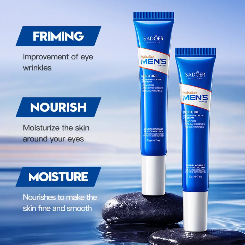 1/2pcs SADOER Men's Eye Cream Anti Dark Circles Removal Eye Bags Moisturizing Anti-Aging Anti-wrinkles Men Eyes Skin Care