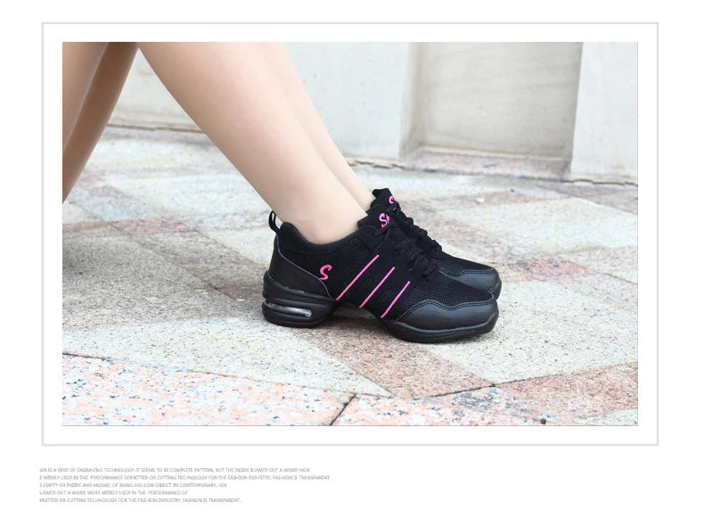 Dancing Shoes For Women Sports Feature Modern Jazz Dance Shoes Soft Outsole Breath Dance Shoes Female Waltz Sneakers Wholesale