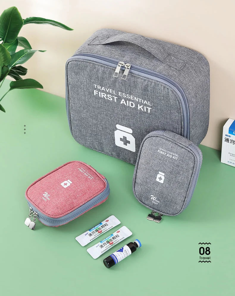 Medicine Bag Home Family First Aid Kit Large Capacity Medicine Organizer Storage Bag Travel Survival Emergency Empty Portable