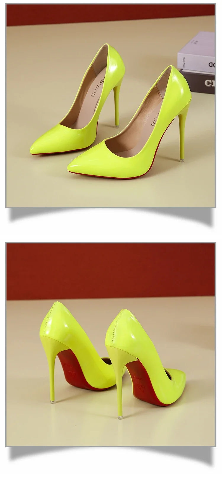 2026 Women Shoes Red High Heels Sexy Pointed Toe 12cm Pumps Wedding Dress Shoes Nude Black Color Red Rubber Bottom High Heels