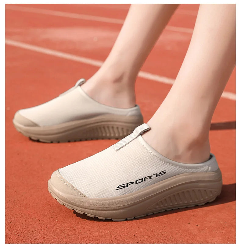 Men's and Women's Walking Shoes Lightweight and Comfortable Platform Wheels Slippers Cheap Breathable Casual Flat Shoes 2025
