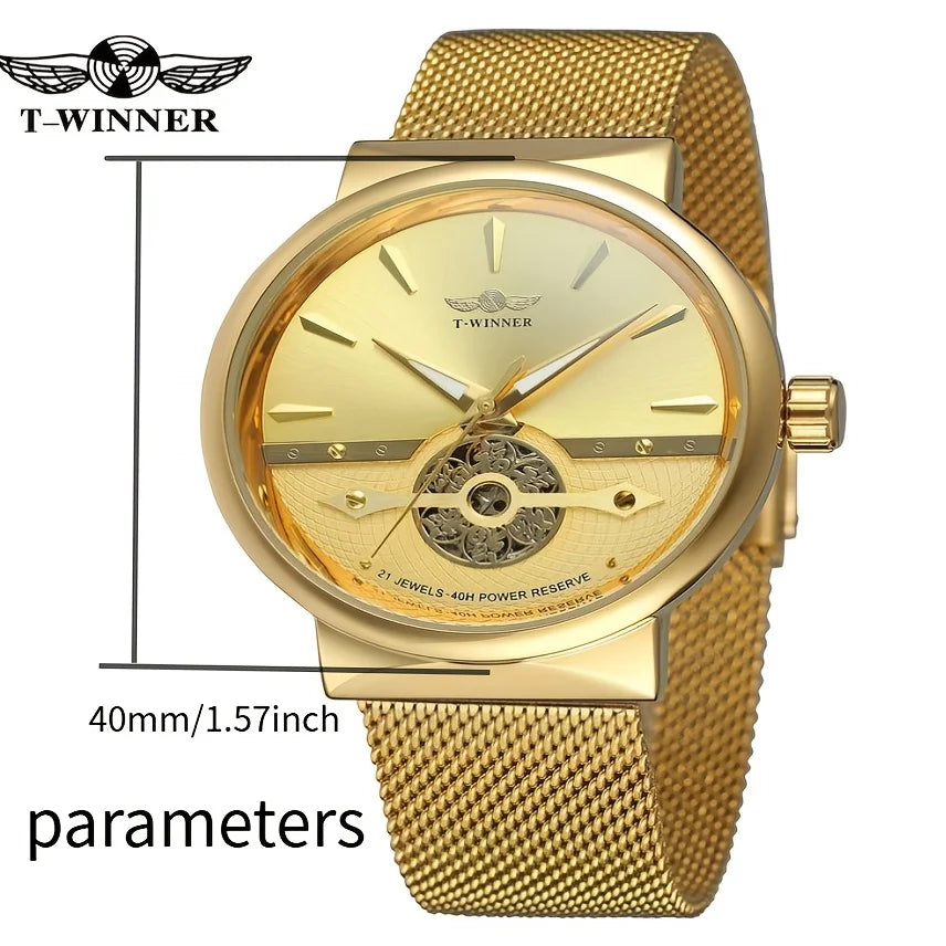 Men's fully automatic mechanical watch, waterproof, high-end business, light luxury, perfect as a holiday gift for men