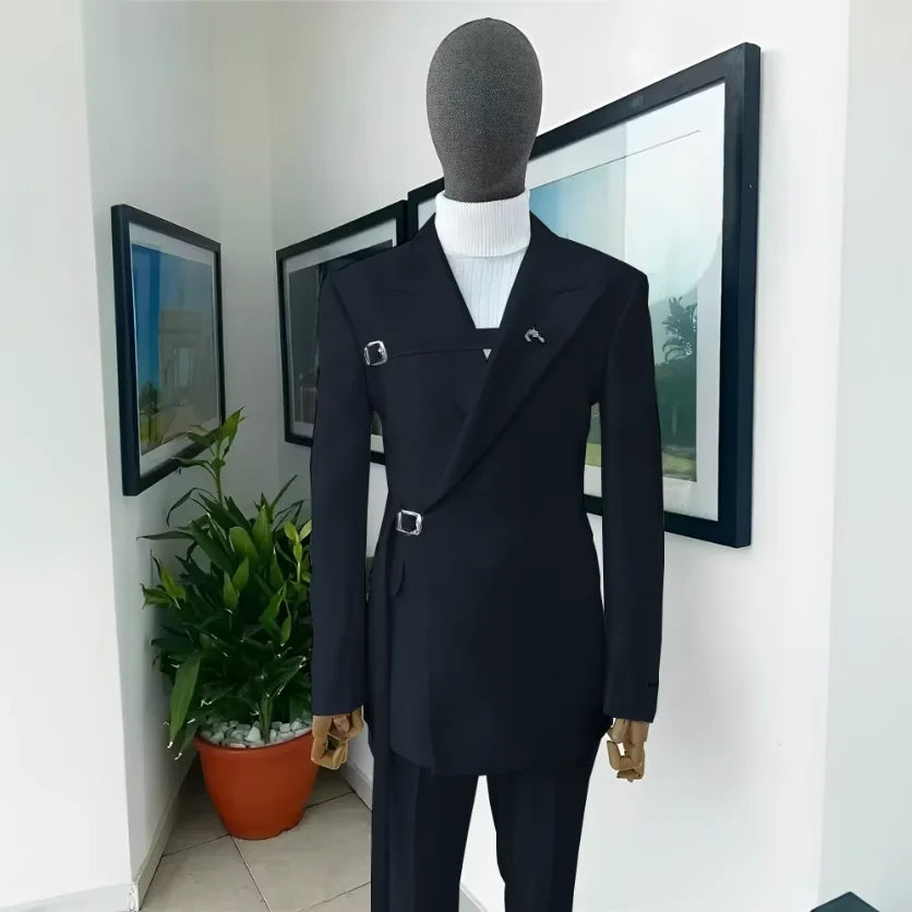 2024 New Men's Suit White Suit Formal Party Wedding Tuxedo Blazer Elegant Men's Suit 2 Piece Jacket Pants Dress for Men