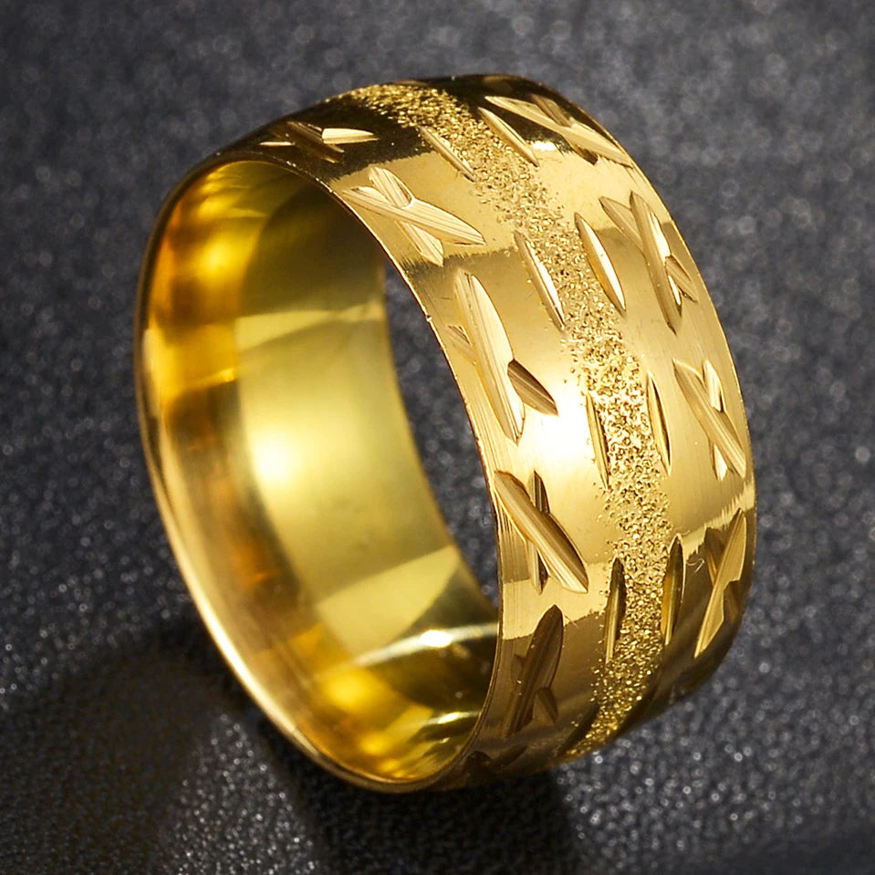 316L Stainless Steel High Quality Ring Simple Matte Fashion Men Wedding Rings Finger Engagement Gift For Women Jewelry