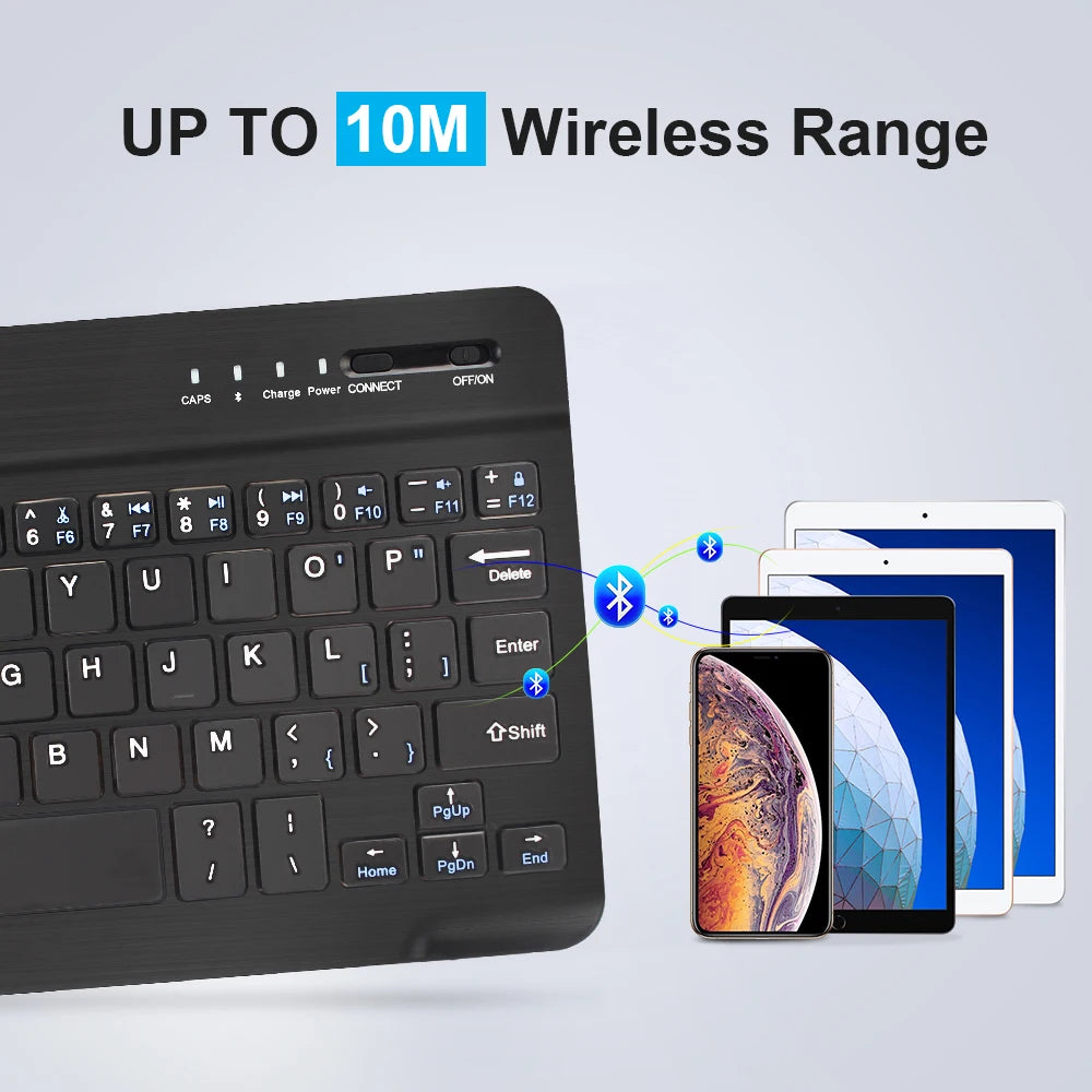 Bluetooth 5.1 Keyboard Wireless Mini Keyboard 200mAh Rechargeable Keyboard Gaming Keyboard for Laptop Tablet Android iOS Windows