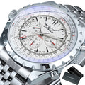 JARAGAR Sports Mens Watches Top Brand Luxury Automatic Mechanical Watch for Men Casual Leather Steel Strap Military Wristwatches