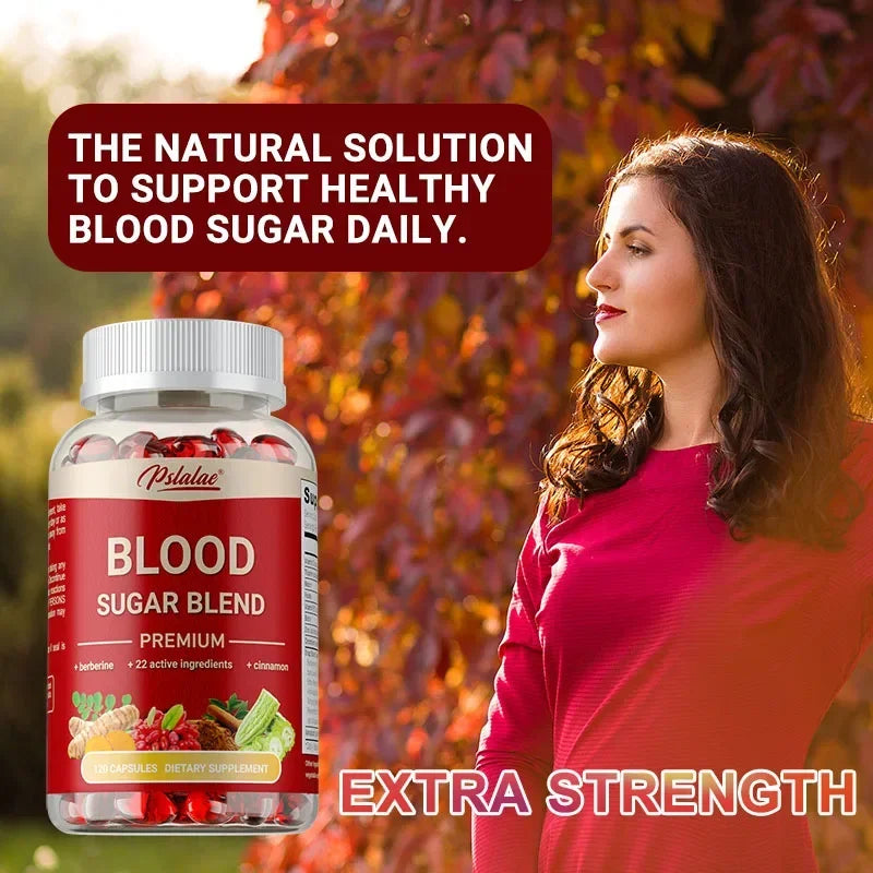 Blood Sugar Blend Capsules - Maintains Healthy Blood Sugar, Metabolic Health and Energy, Antioxidant - 120 Capsules ﻿