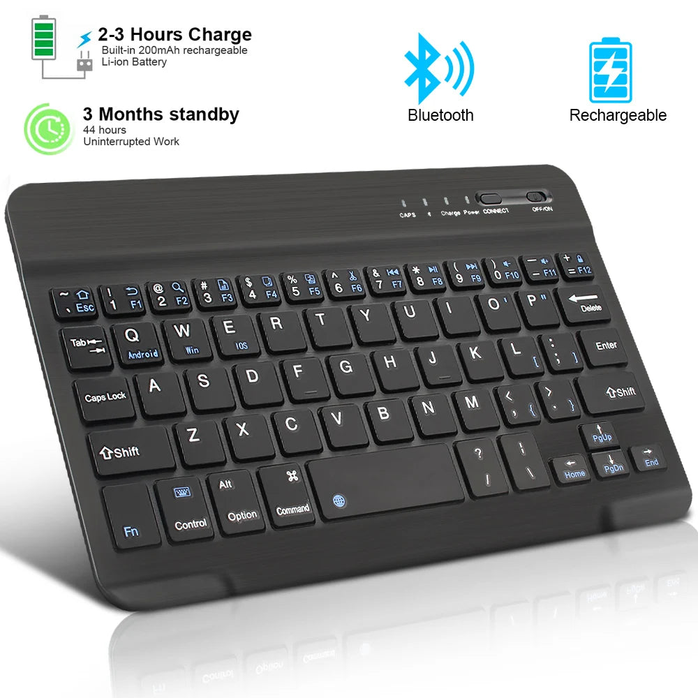 Bluetooth 5.1 Keyboard Wireless Mini Keyboard 200mAh Rechargeable Keyboard Gaming Keyboard for Laptop Tablet Android iOS Windows