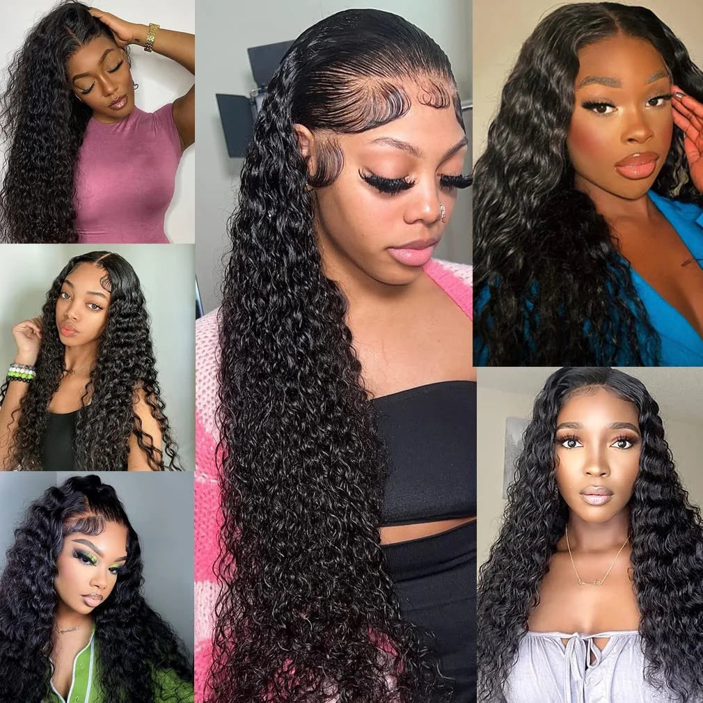 Long Kinky Curly Human Hair Bundles with Closure Frontal Peruvian Hair Bundles with Closure Remy 100% Human Hair Extensions
