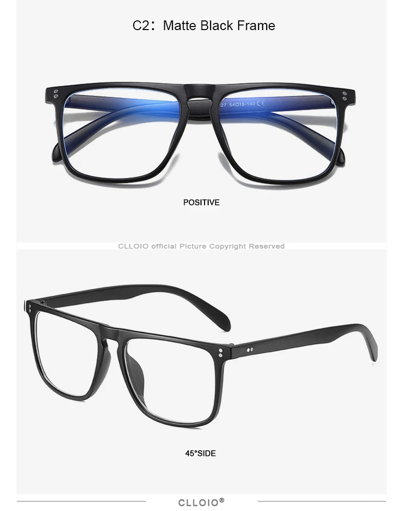 CLLOIO New Style Men Reading Glasses Women Fashion Anti Blue Ray Myopia Glasses Customizable Prescription Optical Eyewear Frames