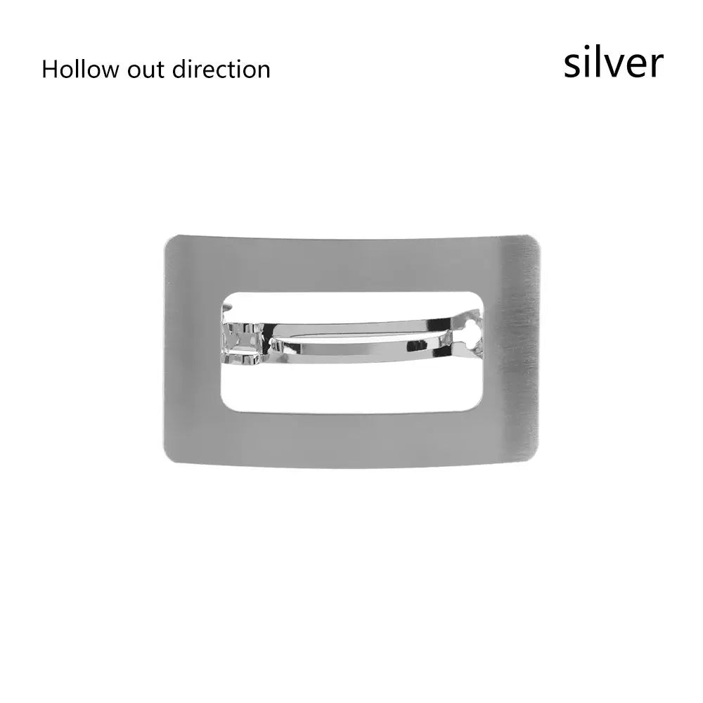 Chic Metal Geometric Hair Clip Square Rectangle Barrettes Hairpin Barrette Hair Claws Women Girls Fashion Hair Accessories Gifts